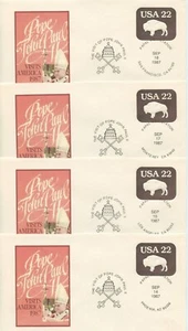  1987 , POPE JOHN PAUL'S VISIT TO USA, LOT 8 COVERS - Picture 1 of 2