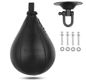 NEW Boxing Leather Speed Bag Hanging Swivel Beginers MMA Sport Rebound Accuracy - Bild 1 von 5