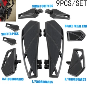 Phantom Foot Pegs Floorboards Shifter Pegs Brake Pad For Harley Touring Softail - Picture 1 of 13