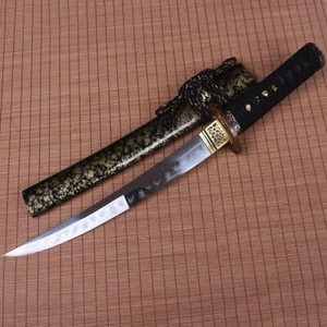 Osoraku-Zukuri T10 Clay Tempered Tanto Japanese Samurai Short Sword Choji Hamon - Bild 1 von 13