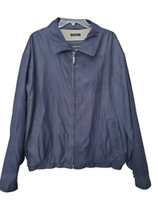 Claiborne Men's Blue Microfiber Full Zip Jacket Size XXL - Picture 1 of 8