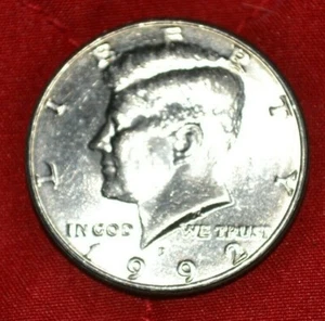 1992 P Kennedy Half Dollar Münze - zirkuliert - Bild 1 von 2