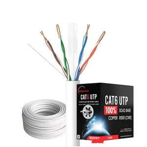 CAT6 500ft White ETL CMR 23 AWG Solid Copper Ethernet Network Cable - Picture 1 of 11
