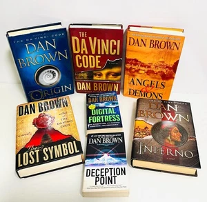 7 DAN BROWN Books Complete Set (5) ROBERT LANGDON Series HARDCOVER + 2 Novels - Picture 1 of 24