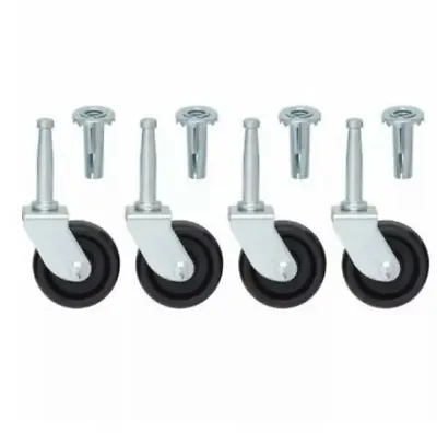 4 X Furniture Castors Wheels (With Inserts)-For Divan Bed Sofa Settee Chair • 5.88£