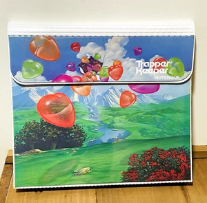Met Trapper Keeper Herzen Ballon & Berg mehrfarbig Schnee Vintage Mappe 80er - Bild 1 von 11