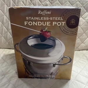 Ruffoni Stainless Steel Fondue Pot Made in Italy Bought at Williams Sonoma. READ - Picture 1 of 7