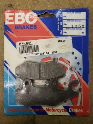 YAMAHA YZ125 YZ250 RM125 RM250 DR250 KX250 KX500 EBC FA135X BRAKE PADS - Image 1 of 2