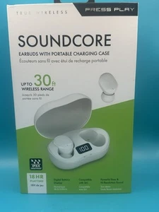 Soundcore NEW IN BOX 3 Piece Set White Wireless Earbuds 18 HRS Total Playtime!!! - Picture 1 of 8