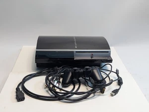 Sony Playstation 3 PS3 Fat CECHL01 Console Tested Working Controller - Photo 1/10