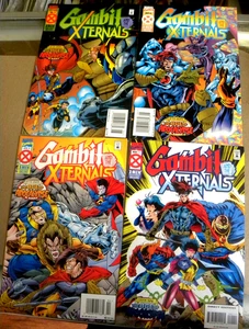 Age of Apocalypse Marvel 1995 tutti e 4 i numeri GAMBIT & THE XTERNALS 1 chiave 2 3 4 quasi nuovi - Foto 1 di 8