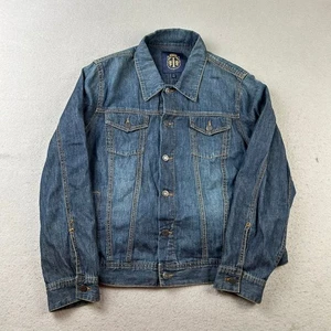 Talbots Jacket Women XL Blue Denim Button Up Long Sleeves Collared - Picture 1 of 9