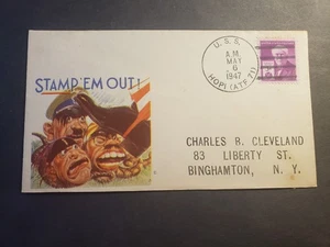 Tug USS HOPI ATF-71 Naval Cover 1947 MINKUS PATRIOTIC Cachet - Picture 1 of 2