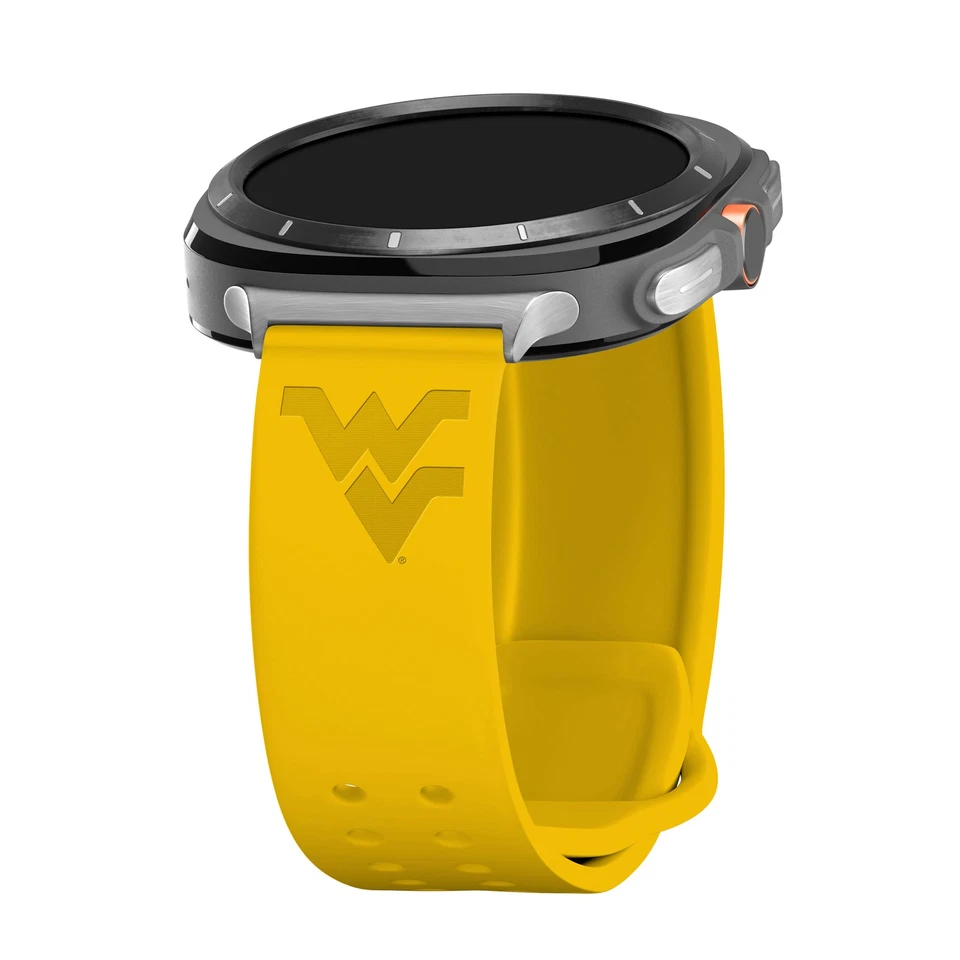 Correa grabada de silicona West Virginia Mountaineers para reloj Samsung Galaxy Ultra Foto 1 de 1