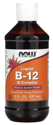Líquido complejo de vitamina B-12, 8 fl oz (237 ml), por AHORA Foto 1 de 4