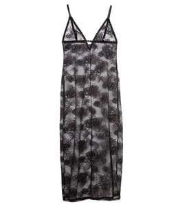 Fleur Du Mal Floral Black Lace Slip Dress Chemise Women’s Size Medium Lingerie - Picture 1 of 16