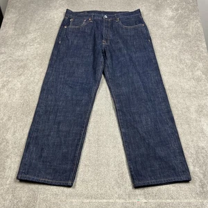 Red Tornado Selvedge Jeans Herren 34x28 Raw Denim Relaxed Button Fly Dark Wash - Bild 1 von 10