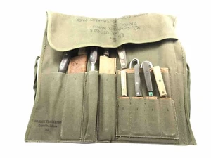 1952 US M1937 Cooking Outfit Calvary Pack Field Range Canvas Utensil Pouch RX - Picture 1 of 23