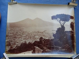 ANTICA FOTOGRAFIA ALL'ALBUMINA-BROGI-NAPOLI-PANORAMA DA VILLA TOLENTINO - Foto 1 di 3