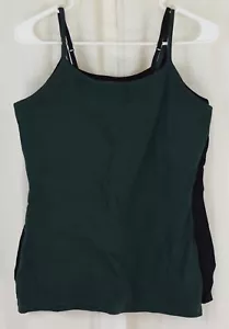ATTRACO Women's Cotton Camisole Shelf Bra Tank Top 2 Pack Size Medium - Picture 1 of 2