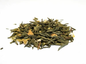 100g Mandarine-Vanille grüner Tee aromatisiert loser Tee - Bild 1 von 1