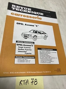 Opel Ascona C Revisión Técnica Automotriz Carrocería RTC Edición 1982 - Imagen 1 de 10