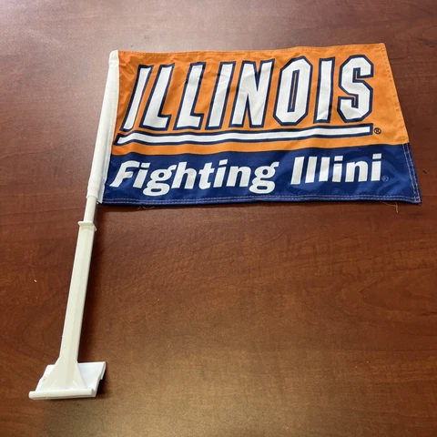 Illinois Fighting Illini car window flag Cover