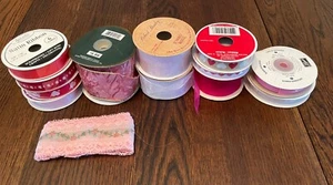 Valentines Day / Heart / Love Craft Ribbon Lot Mixed Hearts / Red / 12 X Rolls - Picture 1 of 5
