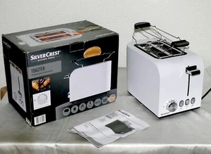 SC STS850E1 Designer Toaster Doppelschlitz 850W 7 Stufen LED Auftau Metall Weiß - Bild 1 von 12