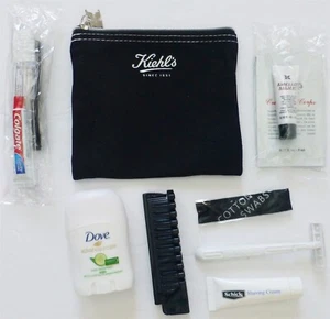 NEW Kiehl's Delta Amenity Kit Travel Pouch Toiletries Hygiene Upscale Business - Picture 1 of 1
