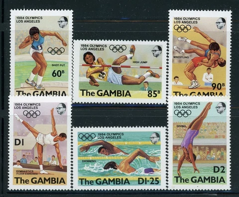 GAMBIA 508-13 SG527-32 MNH 1984 Summer Olympic Games Los Angeles set of 6 CV$3 Cover