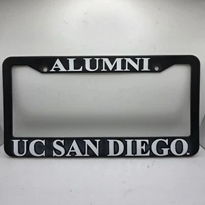 Alumni UC San Diego California Black Plastic License Plate Frame Front Or Rear - Picture 1 of 2