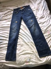 Mens 28w Superdry Jeans Rare Distressed Retro Vintage Style 28/32 Cotton Blue