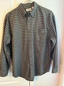 Vintage 80er LL Bohnen kariertes Shirt 15,5 M braun Made in Jamaica Efeu Zubereitung handverarbeitet - Bild 1 von 12