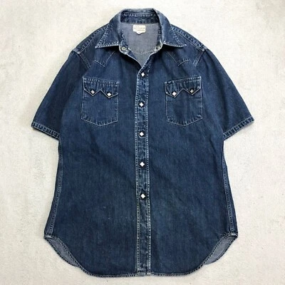 Warehouse Co 牛仔西部衬衫短袖靛蓝尺寸:38 日本 — 第 1/4 张图片