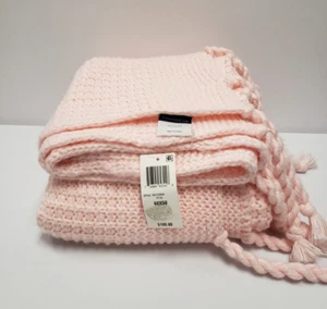 Charter Club Damask Multi-Knit Tassel Throw Blanket 50" x 60" Pink - Picture 1 of 7