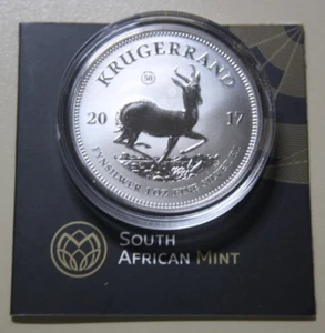 Süd Afrika 1 Rand "Krugerrand" 2017 Silber 1 oz #F7204 "50th Anniversary" St-BU - Bild 1 von 11