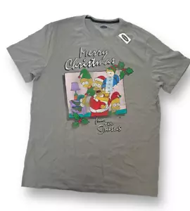 Men's Old Navy Gray "Merry Christmas from The Simpsons" Tee - SIZE X-LARGE NWT - Picture 1 of 1