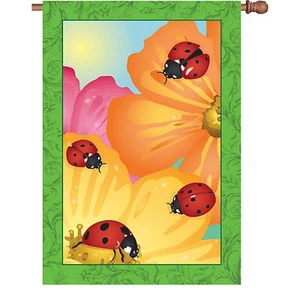 Ladybug Party Brilliance House Size Flag PR 52972 - Picture 1 of 1