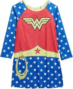 Wonder Woman Girl's Costume Pajama Nightgown with Cape, Size Small 6/6X - Picture 1 of 2