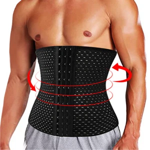 Men Body Shaper Waist Training Corsets Shapewear Waist Shaper Tummy Control Belt - Picture 1 of 10