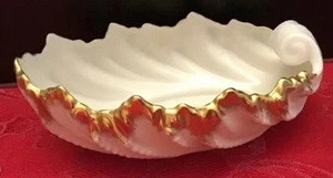 Rare Vintage Lenox Cream Gold Trimmed Leaf 6” Bowl /Dish Made In USA NO BOX - Picture 1 of 5