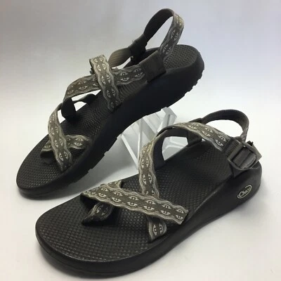 Sandálias esportivas geométricas femininas CHACO Z2 TAUPE & marrom tamanho 11 biqueira laço - Imagem 1 de 4