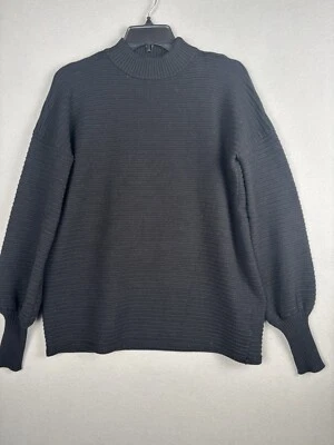 Suéter para mujer Love Token S negro tejido acanalado manga larga cuello redondo 3776 Foto 1 de 4