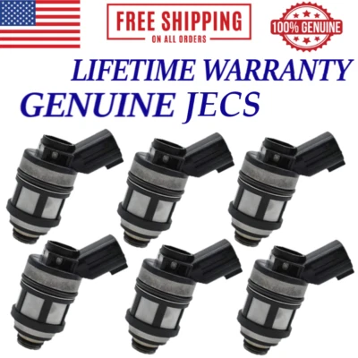 OEM JECS 6 Pieces Fuel Injectors For 2001-2004 Nissan Xterra & Frontier 3.3L V6 - Image 1 of 3