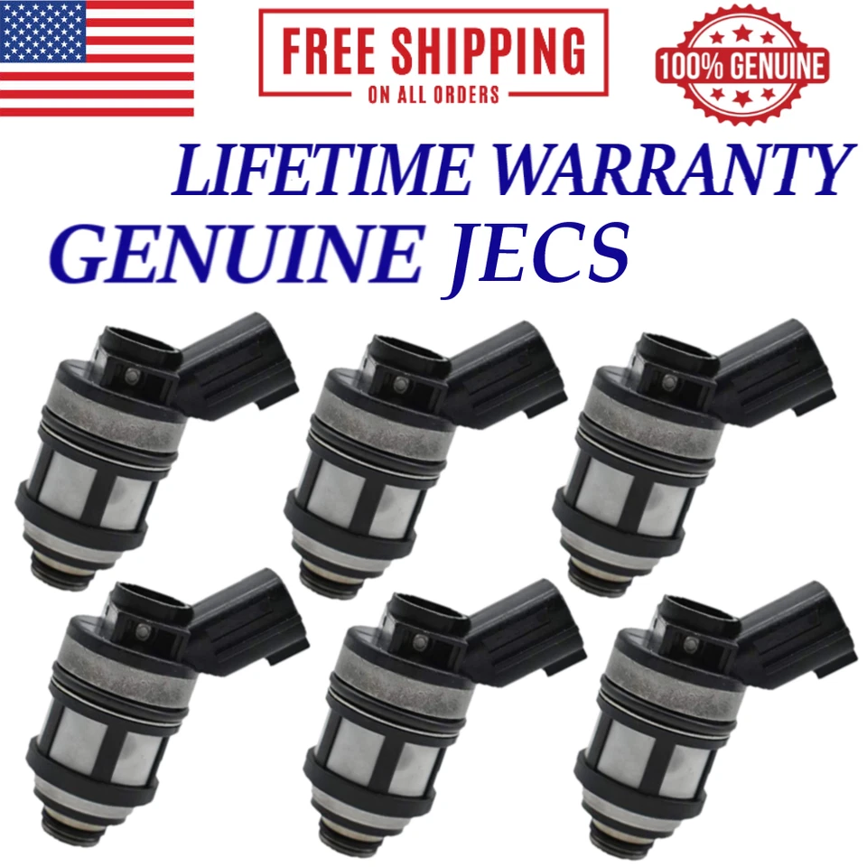 NEW OEM JECS 6pc Fuel Injectors For 2001-2004 Nissan Xterra & Frontier 3.3L V6 - Image 1 of 3