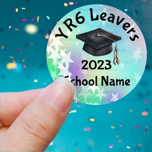 Year 6 Leavers 2023 Personalised Sticker Sheet of 24, 45mm, gift party bag label - Picture 1 of 1