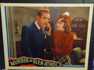 Lobby Card 1936 MURDER AT GLEN ATHOL Irene Ware John Miljan phone worry mystery