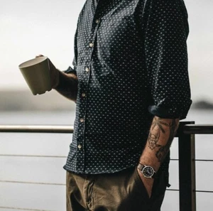 Taylor Stitch The California Shirt in Indigo Pyramid Japanese Cotton 38 S 125 $ - Bild 1 von 13