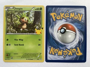 Pokemon TCG McDonald’s 2021 25th Anniversary Card 6/25 Chespin HOLO - Picture 1 of 1